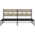 Produktbild 4 för Sängram utan madrass metall sonoma-ek 180x200 cm