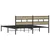 Produktbild 6 för Sängram utan madrass metall sonoma-ek 180x200 cm