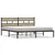 Produktbild 2 för Sängram utan madrass metall sonoma-ek 193x203 cm