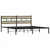 Produktbild 3 för Sängram utan madrass metall sonoma-ek 193x203 cm