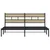 Produktbild 4 för Sängram utan madrass metall sonoma-ek 193x203 cm