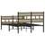 Produktbild 6 för Sängram utan madrass metall sonoma-ek 120x190 cm