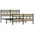 Produktbild 3 för Sängram utan madrass metall sonoma-ek 135x190 cm