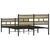 Produktbild 6 för Sängram utan madrass metall sonoma-ek 135x190 cm