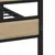 Produktbild 8 för Sängram utan madrass metall sonoma-ek 135x190 cm