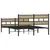 Produktbild 6 för Sängram utan madrass metall sonoma-ek 140x190 cm