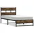 Produktbild 2 för Sängram utan madrass metall rökfärgad ek 107x203 cm