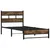 Produktbild 3 för Sängram utan madrass metall rökfärgad ek 107x203 cm