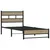 Produktbild 3 för Sängram utan madrass metall sonoma-ek 100x190 cm