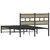 Produktbild 6 för Sängram utan madrass metall sonoma-ek 120x190 cm