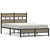 Produktbild 2 för Sängram utan madrass metall sonoma-ek 120x200 cm