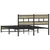 Produktbild 6 för Sängram utan madrass metall sonoma-ek 135x190 cm