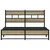 Produktbild 4 för Sängram utan madrass metall sonoma-ek 140x190 cm