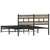 Produktbild 6 för Sängram utan madrass metall sonoma-ek 140x200 cm