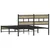 Produktbild 6 för Sängram utan madrass metall sonoma-ek 160x200 cm