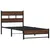 Produktbild 3 för Sängram utan madrass metall brun ek 75x190 cm