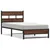 Produktbild 2 för Sängram utan madrass metall brun ek 90x190 cm