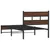 Produktbild 6 för Sängram utan madrass metall brun ek 100x190 cm