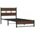 Produktbild 3 för Sängram utan madrass metall brun ek 107x203 cm