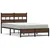 Produktbild 2 för Sängram utan madrass metall brun ek 120x190 cm