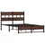 Produktbild 3 för Sängram utan madrass metall brun ek 120x200 cm