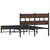 Produktbild 6 för Sängram utan madrass metall brun ek 120x200 cm