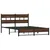 Produktbild 3 för Sängram utan madrass metall brun ek 135x190 cm