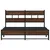 Produktbild 4 för Sängram utan madrass metall brun ek 135x190 cm