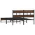 Produktbild 6 för Sängram utan madrass metall brun ek 135x190 cm