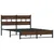 Produktbild 3 för Sängram utan madrass metall brun ek 140x190 cm