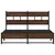 Produktbild 4 för Sängram utan madrass metall brun ek 140x190 cm