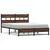 Produktbild 2 för Sängram utan madrass metall brun ek 140x200 cm