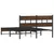 Produktbild 6 för Sängram utan madrass metall brun ek 150x200 cm