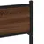 Produktbild 7 för Sängram utan madrass brun ek 80x200 cm konstruerad trä