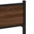 Produktbild 7 för Sängram utan madrass brun ek 107x200 cm konstruerad trä