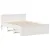 Produktbild 7 för Sängram utan madrass med huvudgavel vit 140x200 cm massiv furu