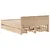 Produktbild 6 för Sängram utan madrass med huvudgavel 140x190 cm massiv furu