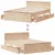Produktbild 10 för Sängram utan madrass med huvudgavel 140x190 cm massiv furu