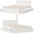 Produktbild 10 för Sängram utan madrass med huvudgavel vit 140x190 cm massiv furu