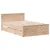 Produktbild 3 för Sängram utan madrass med huvudgavel 135x190 cm massiv furu