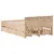 Produktbild 6 för Sängram utan madrass med huvudgavel 135x190 cm massiv furu
