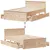Produktbild 10 för Sängram utan madrass med huvudgavel 135x190 cm massiv furu