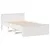Produktbild 7 för Sängram utan madrass med huvudgavel vit 135x190 cm massiv furu