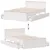 Produktbild 10 för Sängram utan madrass med huvudgavel vit 135x190 cm massiv furu
