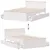 Produktbild 10 för Sängram utan madrass med huvudgavel vit 120x190 cm massiv furu
