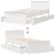 Produktbild 10 för Sängram utan madrass med huvudgavel vit 90x190 cm massiv furu