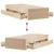 Produktbild 10 för Sängram utan madrass med lådor 90x200 cm massiv furu