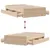 Produktbild 10 för Sängram utan madrass med lådor 135x190 cm massiv furu