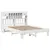 Produktbild 3 för Sängram utan madrass vit 160x200 cm massiv furu
