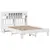 Produktbild 3 för Sängram utan madrass vit 150x200 cm massiv furu